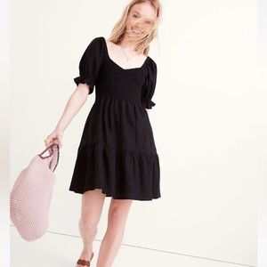 Linen-Blend Lucie Smocked Mini Dress